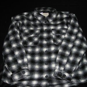 Thread & Supply Coat Size XL Black/White Plaid